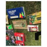 ASSORTED LIGHT CLIPS, SETS, CURTAIN LIGHTS,