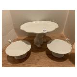PEDESTAL BUNNY SERVING DISH, AND OTHER PIER ONE
