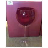 RUBY BALLOON LENOX GLASSES RED SET OF 4