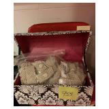 BLACK/WHITE DOME TOP BOX FILLED WITH 200+ BEADED