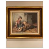 REPLICA  PAINTING ON CANVAS SIGNED LR