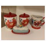 THE PIONEER WOMAN 2 CANISTERS, WATER PITCHER