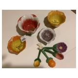 PIER ONE STONEWARE MEASURING CUPS & MEASURING