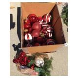 RED ORNAMENTS, WHITE, DOTS