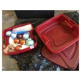 3 SECTION TOTE W/ WITH ORNAMENTS