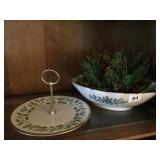LENOX HOLLY DESIGN CENTER PIECE BOWL, SANDWICH