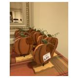 10 WOOD PUMPKINS