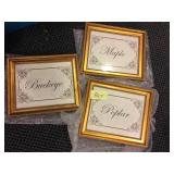 3 GOLD FRAMES, 12X10