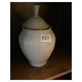 LENOX COVERED JAR W/ GOLD TRIM