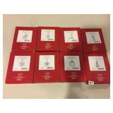 SET OF 8 LENOX ORNAMENTS, NEW IN BOX