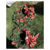 2 WREATHS WITH PINECONES, 22"