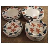 HARTSTONE USA 6 LARGE MUGS, 10 DINNER PLATES, 15