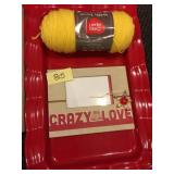 SHADOW BOX, YARN, PLASTIC SERVING TRAY