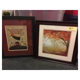 ANGEL PICTURE AND FALL FOLIAGE PICTURE, 20X20