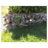 3 METAL PUMPKIN VOTIVE CANDLE HOLDERS / FLOWER