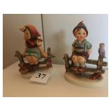 GOEBEL FENCE SITTER BOY AND GIRL 1938 - 5" H