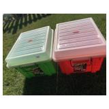 TWO STORAGE TOTES
