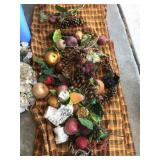 FABRIC, RIBBON, PINECONES, ETC.