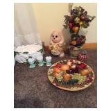 BUNNY PLANTER, FIGURE, 3GG CUPS, TOPIARY TREE,