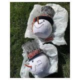 TWO SNOWMEN HEADS