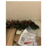 TWO NEW BATTERY OP GREENS W/ HOLLY WITH 2 BOXES