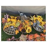 SUNFLOWER WOVEN BASKETS, AUTUMN LEAF AND VINE
