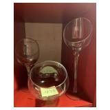 THREE SLANT FRONT GLASSES
