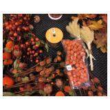 FALL WREATH MAKING SUPPLIES INCLUDING RIBBON,