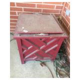 WOOD BOX WITH POWER SUPPLIES FOR HOLIDAY LIGHTS