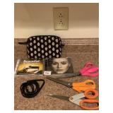 VERA BRADLEY PURSE, BRIGHTON STRAP, CD, SCISSORS