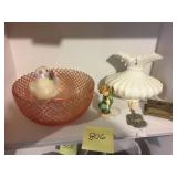 HUMMEL, PLINK GLASS BOWL, VASE, ORNAMENT AND