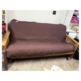 WOOD ARM FUTON