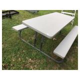 LIFETIME FOLDING TABLE WITH BENCHES