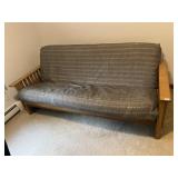 FUTON BED WOOD FRAME 80" X 35" WITH SPARE COVER