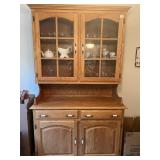 81HX48WX20D GLASS FRONT PINE CHINA CABINET WITH