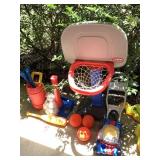 LITTLE TIKES BASKETBALL HOOK, TBALL STAND, GOLF