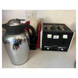 HAMITON BEACH TOASTER, TUPPERWARE BUTTER DISH,