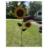 2 PIECE 69" METAL SUNFLOWER