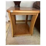 OAK SIDE TABLE, 24WX26DX26H