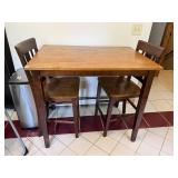 DINING PUB TABLE, 30X42 WITH 2 STOOLS, 36"H, 2