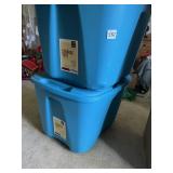2 TEAL 18-GAL STORAGE BINS