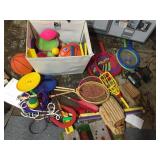KIDS YARD TOYS, RACKETS, BASKETBALLS, ETC.