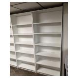 WHITE BOOKCASE VERY CLEAN! 79" H X 31.5" W 10"D
