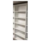 WHITE BOOKCASE VERY CLEAN! 79" H X 31.5" W 10"D