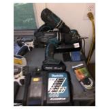 MIKITA CORDLESS DRILLS, 2 CHARGERS, 1 BATTERY