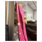 HOT PINK VINYL 2 YDS & QUILTED FABRIC PADDED BACK