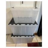 3 TOTES, FLIP LID, LOCKING LID