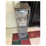 SLATE GRAY PANTRY ORGANIZER, 4 PULL OUT BASKETS,