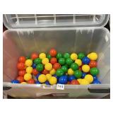 BALL PIT WITH BALLS, LARGE HINGED LID TOTE, 34.5