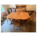 PINE DINING ROOM TABLE 59"X42", BEVELED EDGE, 4